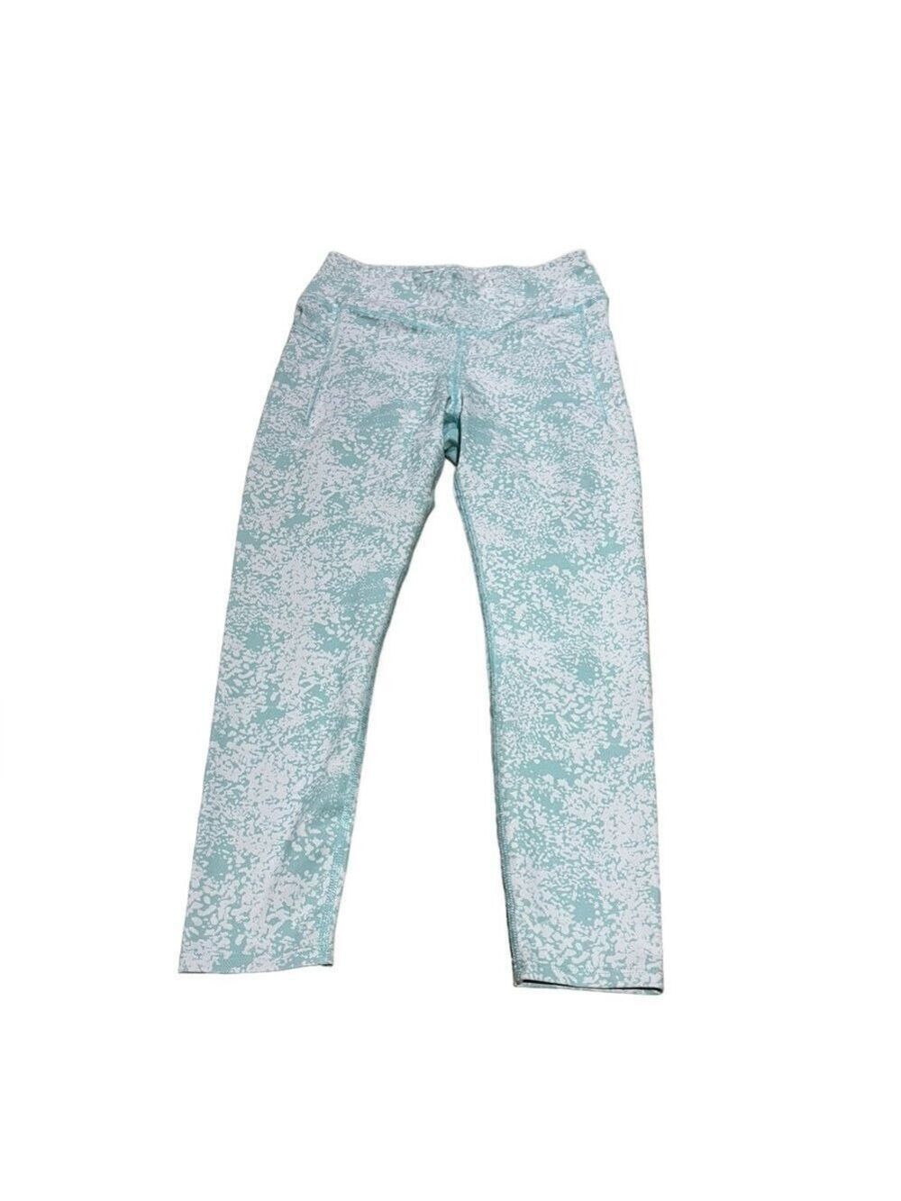 Avia Girls Large Blue Multicolor Printed Leggings 10/12